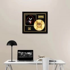 Rare-T Limited Edition Frames KISS - Gene Simmons Solo Album Limited Signature Edition Studio Licensed Gold LP Custom Frame 16 Rare-T Limited Edition Frames KISS - Gene Simmons Solo Album Limited Signature Edition Studio Licensed Gold LP Custom Frame
