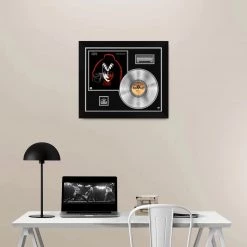 Rare-T Limited Edition Frames KISS - Gene Simmons Solo Album Limited Signature Edition Studio Licensed Platinum LP Custom Frame