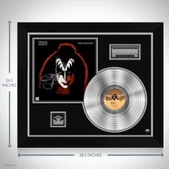 Rare-T Limited Edition Frames KISS - Gene Simmons Solo Album Limited Signature Edition Studio Licensed Platinum LP Custom Frame