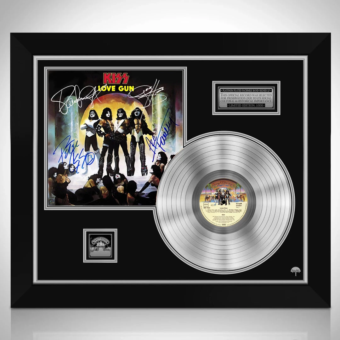 RARE-T KISS Love Gun Platinum LP Limited Signature Edition Studio Licensed Custom Frame Limited Edition Frames 1 RARE-T KISS Love Gun Platinum LP Limited Signature Edition Studio Licensed Custom Frame Limited Edition Frames