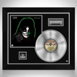 Rare-T KISS - Peter Criss Limited Signature Edition Studio Licensed Platinum LP Custom Frame