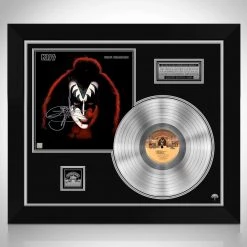 Rare-T Limited Edition Frames KISS - Gene Simmons Solo Album Limited Signature Edition Studio Licensed Platinum LP Custom Frame