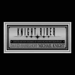 RARE-T Knight Rider David Hasslehoff & KITT Limited Signature Edition Studio Licensed Photo Custom Frame Limited Edition Frames