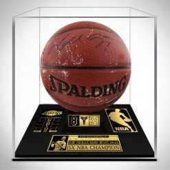 PPC Los Angeles Lakers Kobe Bryant Hand-Signed Vintage PSA/DNA Basketball Custom Museum Display Signed Memorabilia