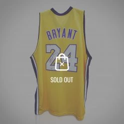 KOREA Kobe Bryant - Los Angeles Lakers Yellow Handsigned Basketball Jersey