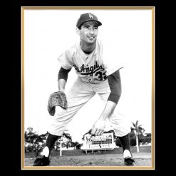APW Sandy Koufax- Hand-Signed La Dodgers White Jersey By Sandy Koufax Custom Frame Signed Memorabilia