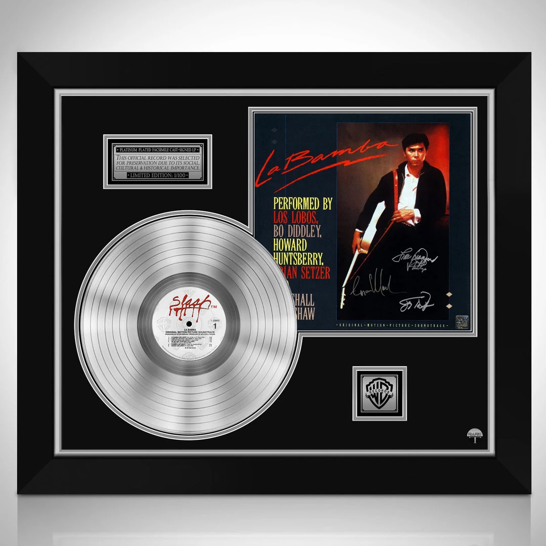 RARE-T La Bamba - Original Motion Picture Soundtrack Platinum LP Limited Signature Edition Studio Licensed Custom Frame Limited Edition Frames 1 RARE-T La Bamba - Original Motion Picture Soundtrack Platinum LP Limited Signature Edition Studio Licensed Custom Frame Limited Edition Frames