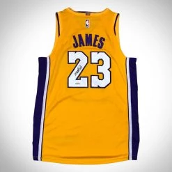 APW Signed Memorabilia Lebron James- Los Angeles Lakers Hand-Signed Jersey By Lebron James Custom Frame