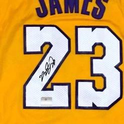 APW Signed Memorabilia Lebron James- Los Angeles Lakers Hand-Signed Jersey By Lebron James Custom Frame