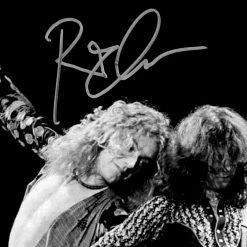 RARE-T Led Zeppelin Robert Plant & Jimmy Page Double Guitar Photo Limited Signature Edition Studio Licensed Custom Frame