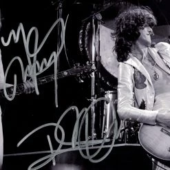 RARE-T Led Zeppelin Robert Plant And Jimmy Page Singing Photo Limited Signature Edition Studio Licensed Custom Frame
