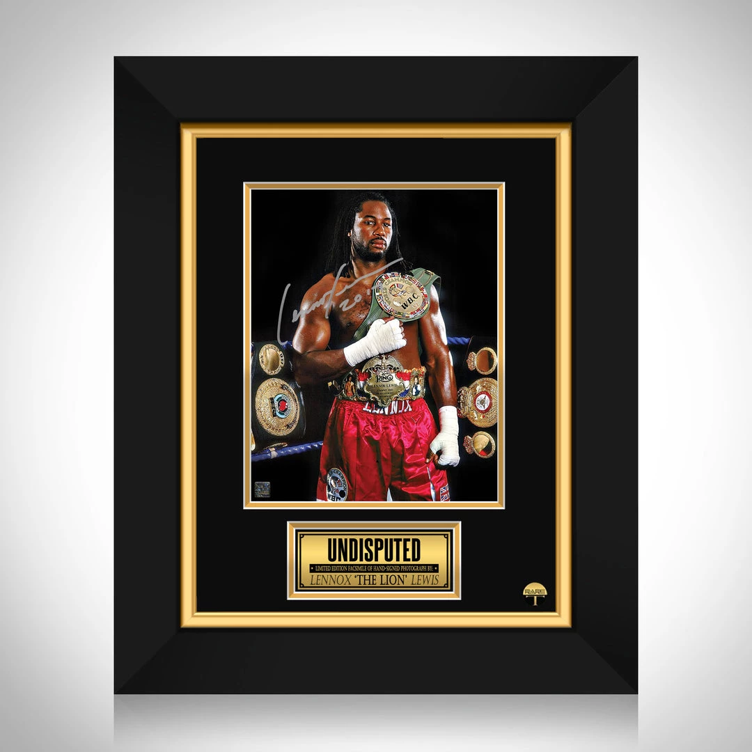 RARE-T Lennox Lewis Champion Photo Limited Signature Edition Licensed Custom Frame 1 RARE-T Lennox Lewis Champion Photo Limited Signature Edition Licensed Custom Frame