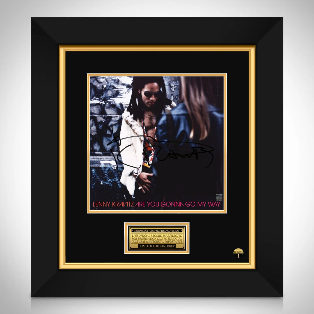 RARE-T Lenny Kravitz - Are You Gonna Go My Way LP Cover Limited Signature Edition Studio Licensed Custom Frame 1 RARE-T Lenny Kravitz - Are You Gonna Go My Way LP Cover Limited Signature Edition Studio Licensed Custom Frame