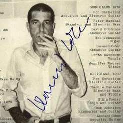 RARE-T Leonard Cohen Live Limited Signature Edition Studio Licensed LP Cover Custom Frame