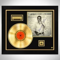 Rare-T Limited Edition Frames Leonard Cohen Live Gold LP Limited Signature Edition Studio Licensed Custom Frame