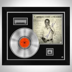 Rare-T Leonard Cohen Live Limited Signature Edition Studio Licensed Platinum LP Custom Frame Limited Edition Frames