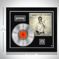 Rare-T Leonard Cohen Live Limited Signature Edition Studio Licensed Platinum LP Custom Frame Limited Edition Frames