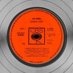 Rare-T Leonard Cohen Live Limited Signature Edition Studio Licensed Platinum LP Custom Frame Limited Edition Frames