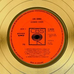 Rare-T Limited Edition Frames Leonard Cohen Live Gold LP Limited Signature Edition Studio Licensed Custom Frame