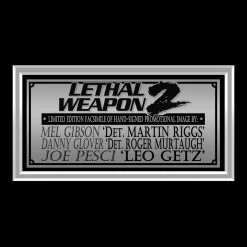 RARE-T Limited Edition Frames Lethal Weapon Photo Limited Signature Edition Studio Licensed Custom Frame