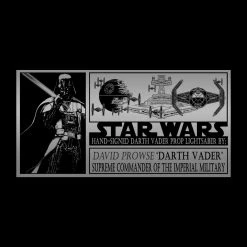 PPC Star Wars Darth Vader - Beckett Certified Hand-Signed 'Light-Up' Lightsaber By David Prowse Custom Museum Display Signed Memorabilia