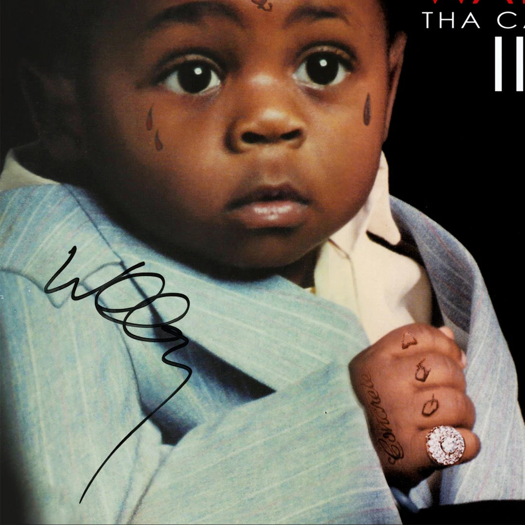 RARE-T Lil Wayne Tha Carter III Gold LP Limited Signature Edition Studio Licensed Custom Frame Limited Edition Frames 2 RARE-T Lil Wayne Tha Carter III Gold LP Limited Signature Edition Studio Licensed Custom Frame Limited Edition Frames