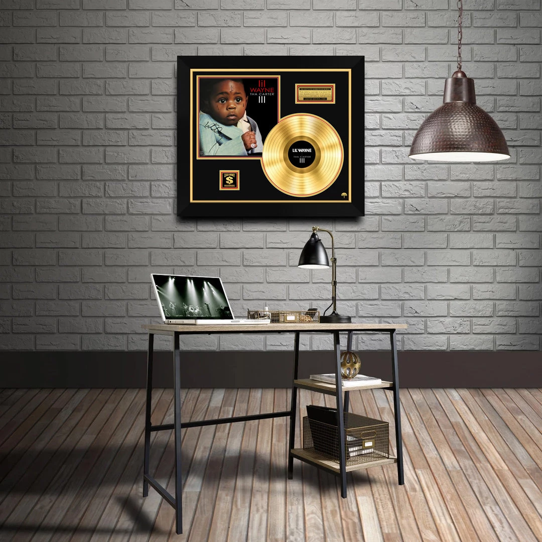 RARE-T Lil Wayne Tha Carter III Gold LP Limited Signature Edition Studio Licensed Custom Frame Limited Edition Frames 6 RARE-T Lil Wayne Tha Carter III Gold LP Limited Signature Edition Studio Licensed Custom Frame Limited Edition Frames