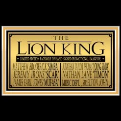 RARE-T The Lion King Photo Limited Signature Edition Studio Licensed Custom Frame Limited Edition Frames