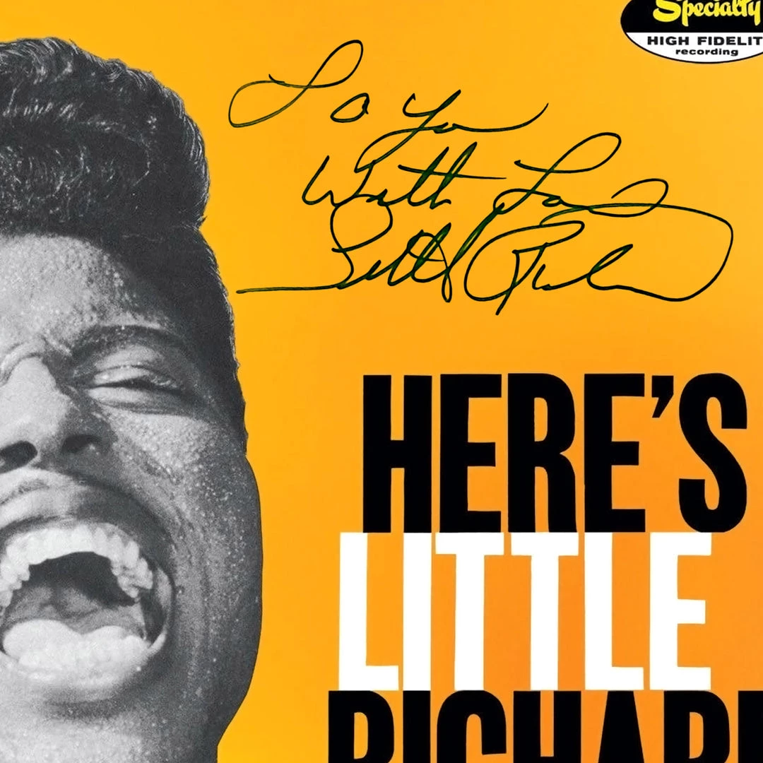 RARE-T Limited Edition Frames Little Richard - Here's Little Richard Limited Signature Edition Studio Licensed Gold LP Custom Frame 4 RARE-T Limited Edition Frames Little Richard - Here's Little Richard Limited Signature Edition Studio Licensed Gold LP Custom Frame
