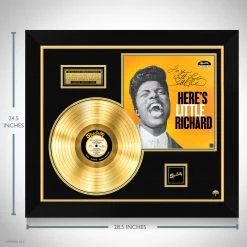 RARE-T Limited Edition Frames Little Richard - Here's Little Richard Limited Signature Edition Studio Licensed Gold LP Custom Frame 12 RARE-T Limited Edition Frames Little Richard - Here's Little Richard Limited Signature Edition Studio Licensed Gold LP Custom Frame