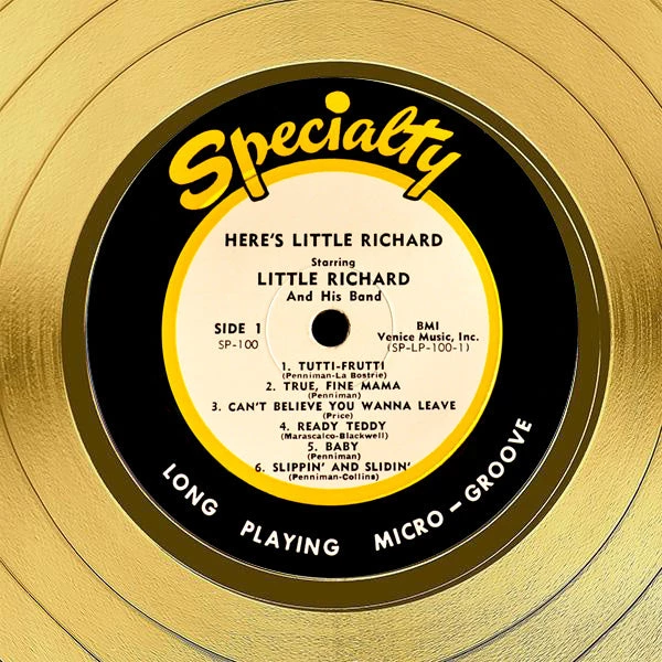 RARE-T Limited Edition Frames Little Richard - Here's Little Richard Limited Signature Edition Studio Licensed Gold LP Custom Frame 5 RARE-T Limited Edition Frames Little Richard - Here's Little Richard Limited Signature Edition Studio Licensed Gold LP Custom Frame
