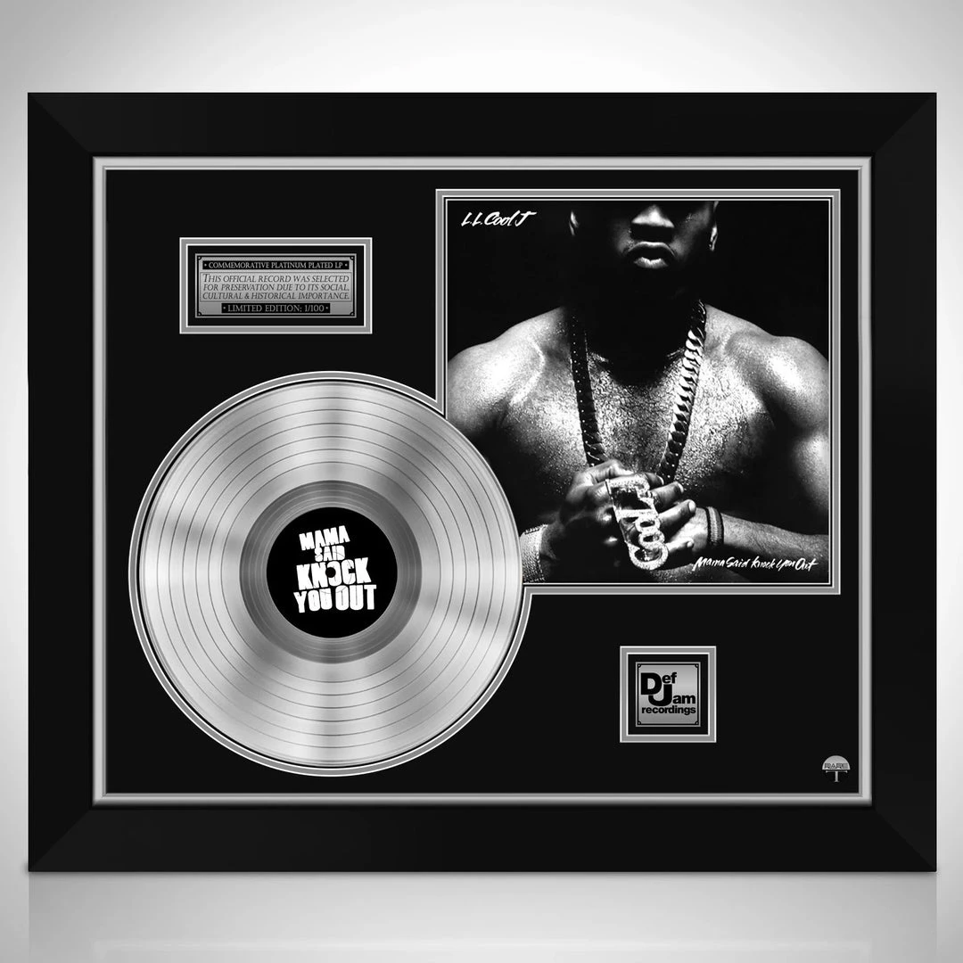 RARE-T Limited Edition Frames Ll Cool J 'Mama Said Knock You Out' Limited Collectors' Edition Licensed Platinum LP Custom Frame 1 RARE-T Limited Edition Frames Ll Cool J 'Mama Said Knock You Out' Limited Collectors' Edition Licensed Platinum LP Custom Frame