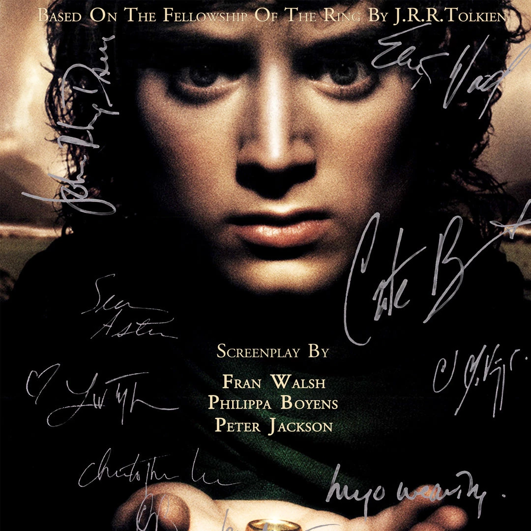 RARE-T Lord Of The Rings The Fellowship Of The Ring Script Limited Signature Edition Studio Licensed Custom Frame 5 RARE-T Lord Of The Rings The Fellowship Of The Ring Script Limited Signature Edition Studio Licensed Custom Frame