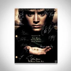 RARE-T Lord Of The Rings The Fellowship Of The Ring Script Limited Signature Edition Studio Licensed Custom Frame