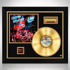 Rare-T Lynyrd Skynyrd -'Live' Limited Collectors' Edition Studio Licensed Gold LP Custom Frame