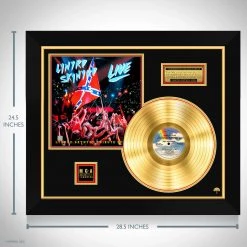 Rare-T Lynyrd Skynyrd -'Live' Limited Collectors' Edition Studio Licensed Gold LP Custom Frame
