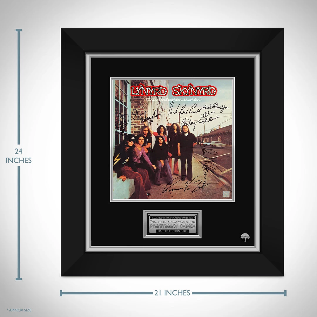 RARE-T Limited Edition Frames Lynyrd Skynyrd Pronounced LŽ?h-'n??rd 'Skin-'n??rd LP Cover Limited Signature Edition Studio Licensed Custom Frame