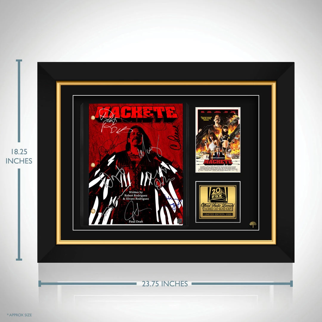 RARE-T Limited Edition Frames Machete Script Limited Signature Edition Studio Licensed Custom Frame 3 RARE-T Limited Edition Frames Machete Script Limited Signature Edition Studio Licensed Custom Frame