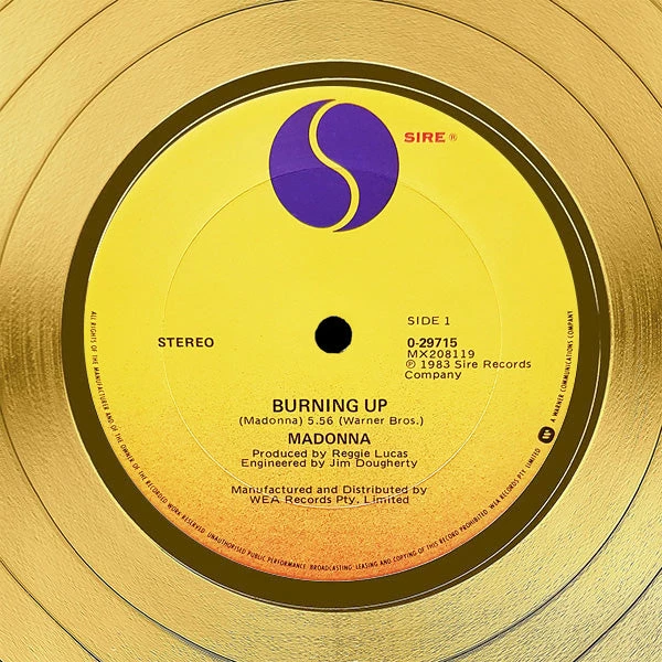 Rare-T Madonna Burning Up Gold LP Limited Signature Edition Studio Licensed Custom Frame Limited Edition Frames 5 Rare-T Madonna Burning Up Gold LP Limited Signature Edition Studio Licensed Custom Frame Limited Edition Frames