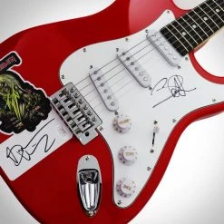 PPC Signed Memorabilia Iron Maiden- JSA Dual Certified Hand-Signed Electric Guitar By Bruce Dickinson & Steve Harris Shadow Box Frame