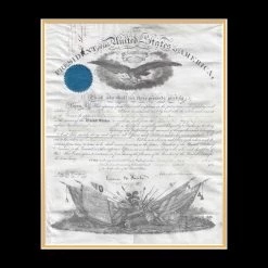 PPC United States Of America - Beckett Certified Hand-Signed 1862 White House Document By Abraham Lincoln & Edwin Stanton Custom Frame