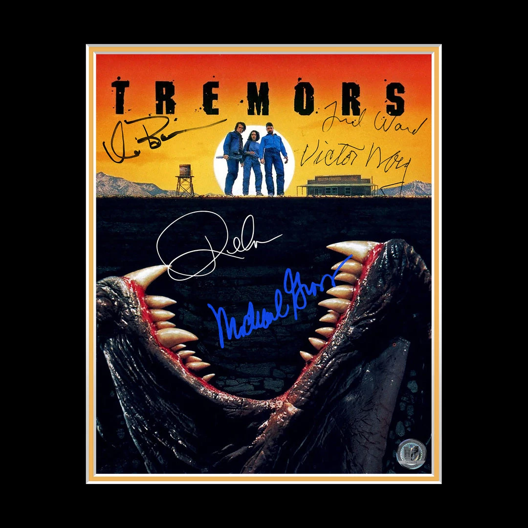 RARE-T Tremors Photo & VHS Limited Signature Edition Studio Licensed Custom Frame NEW 10 RARE-T Tremors Photo & VHS Limited Signature Edition Studio Licensed Custom Frame NEW