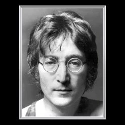 PPC John Lennon Beckett Certified Hand Signed Index Card By John Lennon Frame