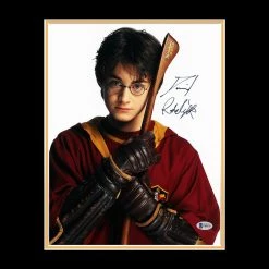 PPC Harry Potter - Beckett Certified Hand-Signed Mini Poster By Daniel Radcliffe Custom Frame