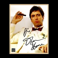 RARE-T Scarface Tony Montana With Cigar Movie Photo & VHS Limited Signature Edition Studio Licensed Custom Frame Limited Edition Frames