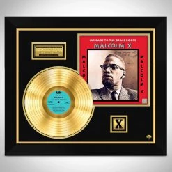 RARE-T Malcolm X Message To The Grass Roots Limited Signature Edition Studio Licensed Gold LP Custom Frame Limited Edition Frames