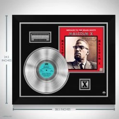 RARE-T Malcolm X Message To The Grass Platinum LP Roots Limited Signature Edition Studio Licensed Custom Frame Limited Edition Frames