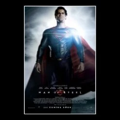 RARE-T Superman Man Of Steel Script Limited Signature Edition Studio Licensed Custom Frame Limited Edition Frames