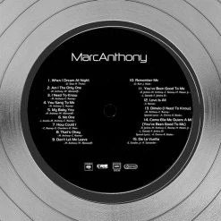 RARE-T Marc Anthony Self Titled Platinum LP Limited Signature Edition Studio Licensed Custom Frame