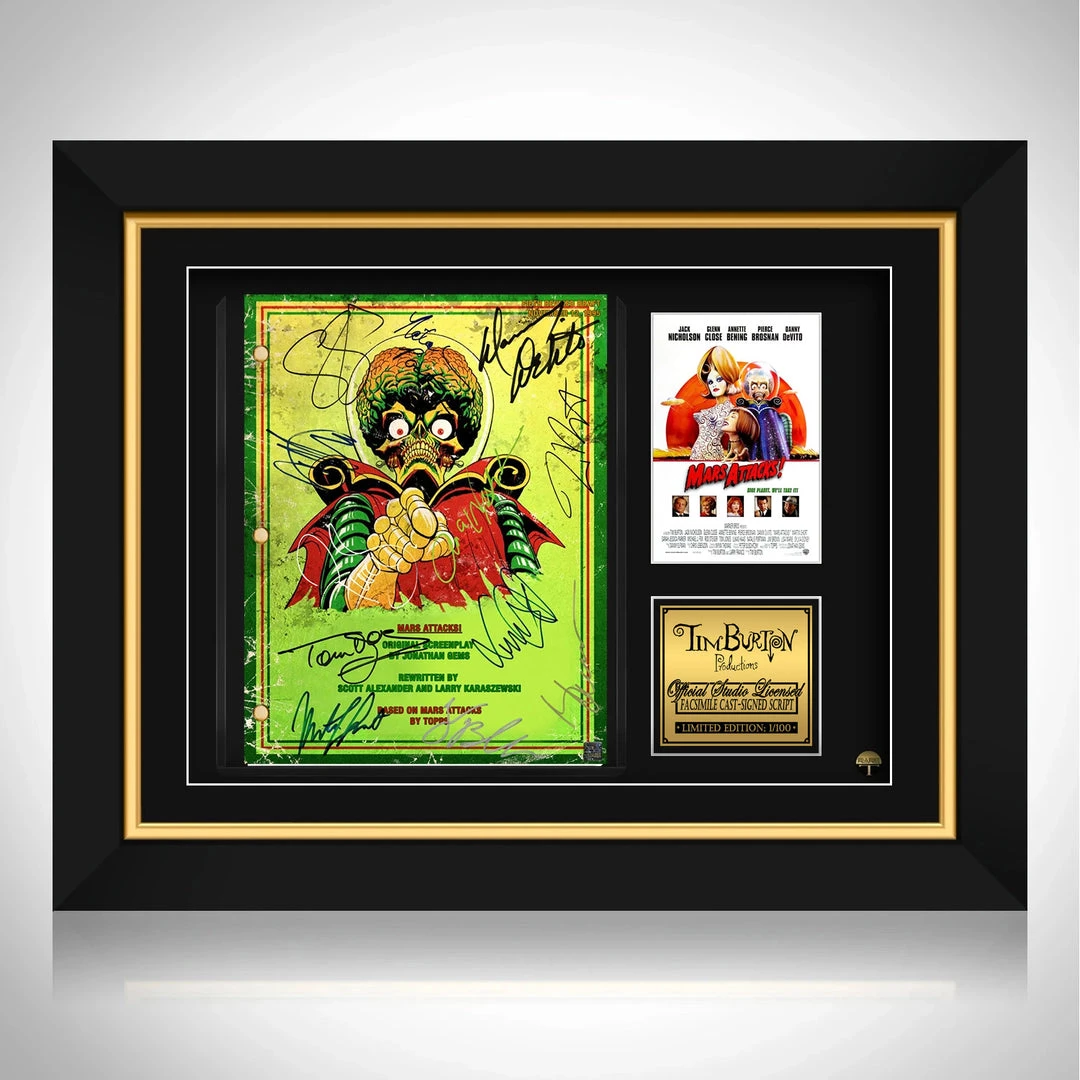 RARE-T Mars Attacks! Script Limited Signature Edition Studio Licensed Custom Frame 1 RARE-T Mars Attacks! Script Limited Signature Edition Studio Licensed Custom Frame